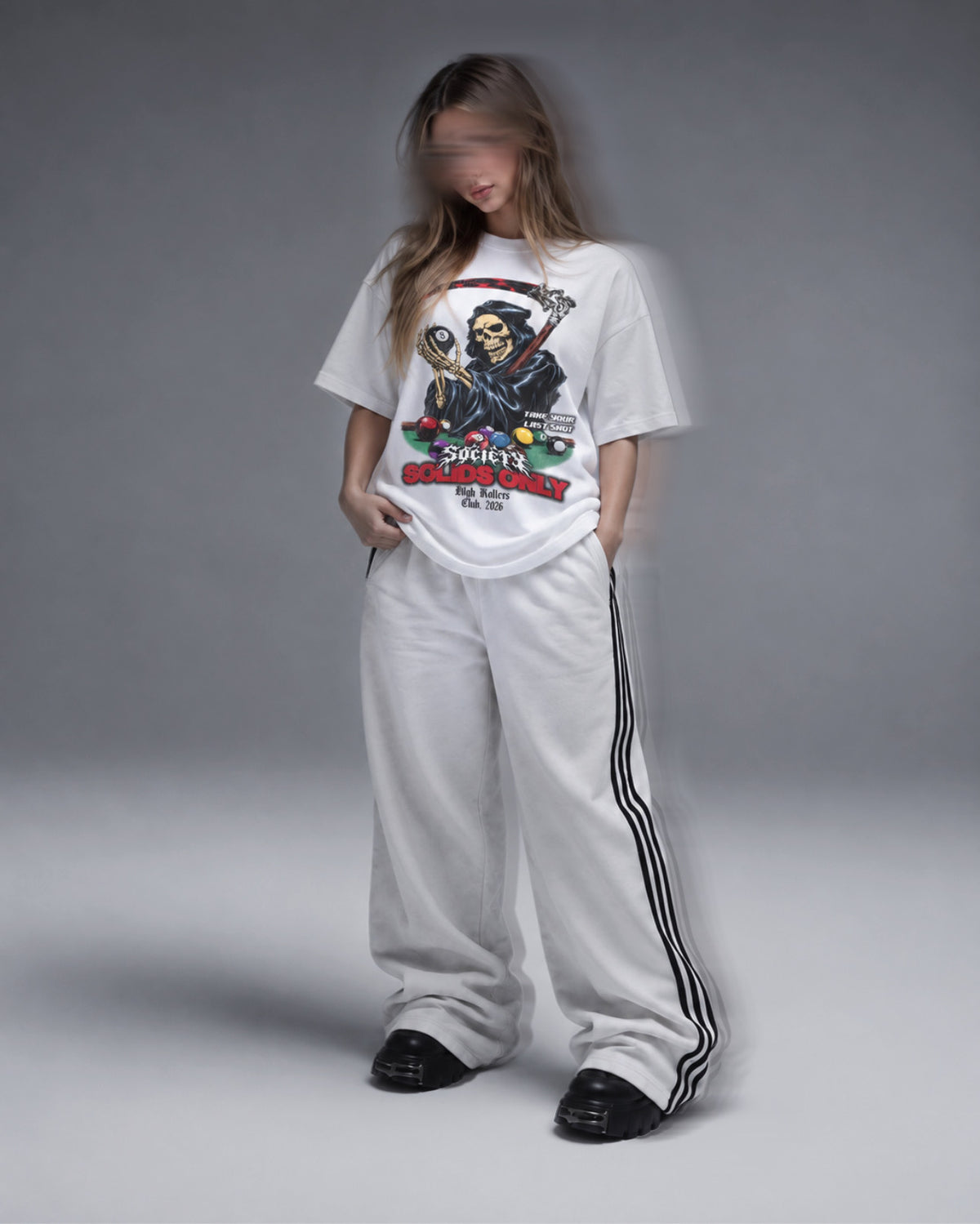 “HIGHROLLERS ONLY” TSHIRT (WHITE)