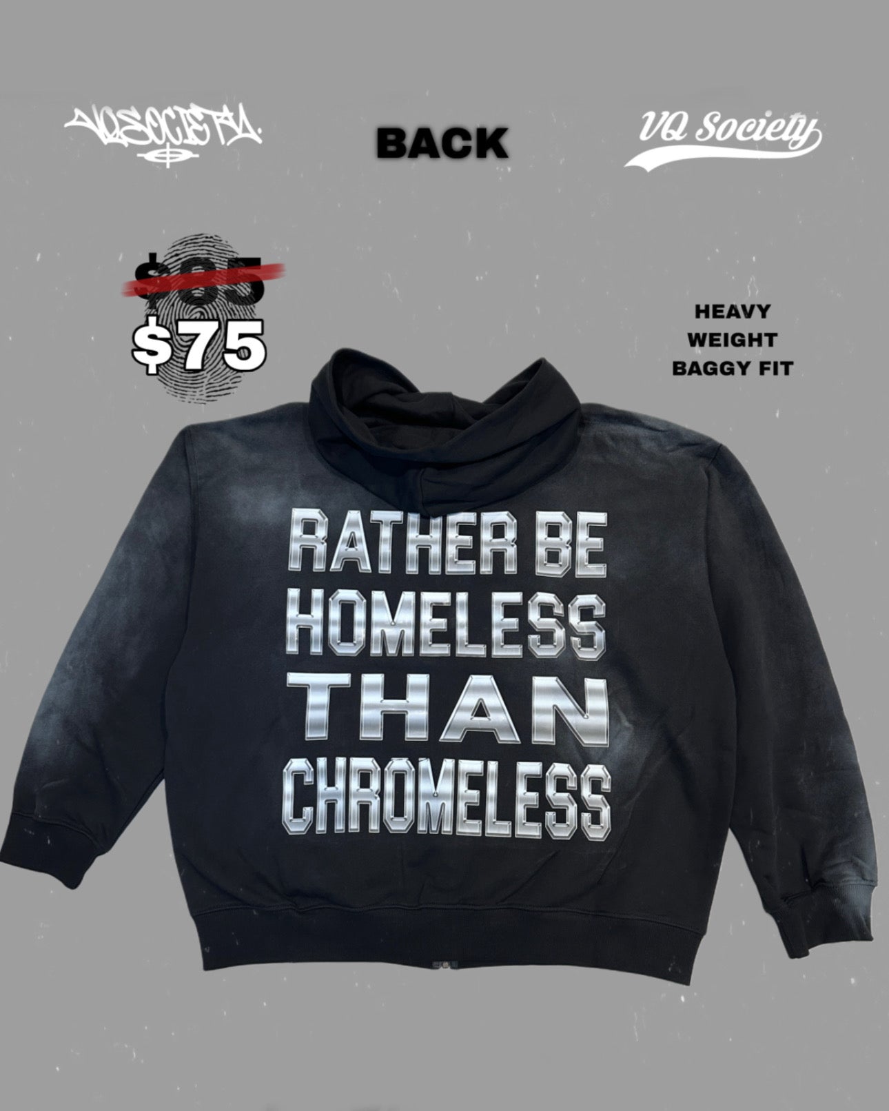 NEVER CHROMELESS ZIP UP