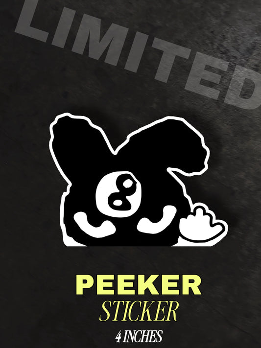 SO SO SLUMPED PEEKER STICKER