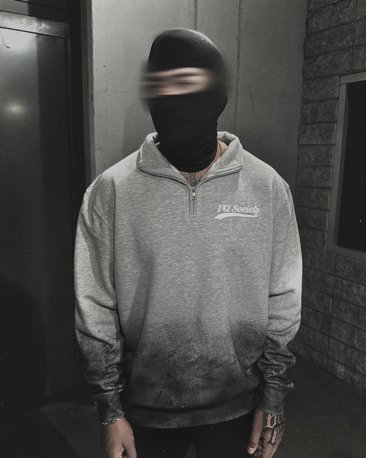 “MATCHA” QUARTER ZIP (puff print)