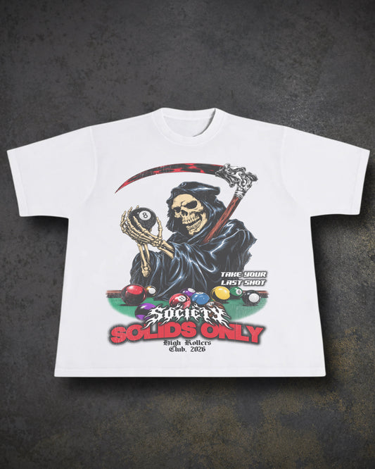“HIGHROLLERS ONLY” TSHIRT (WHITE)