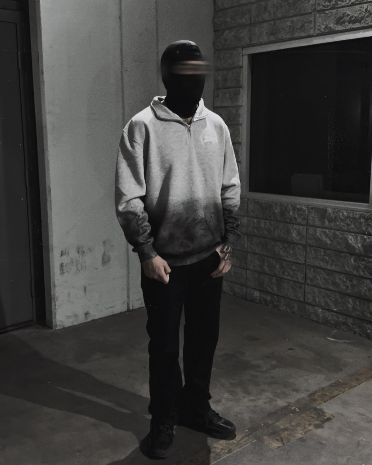 “MATCHA” QUARTER ZIP (puff print)