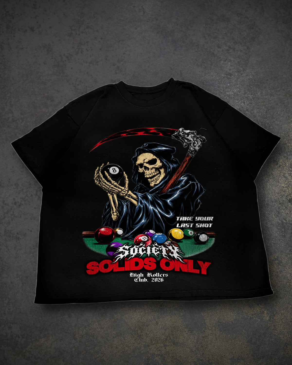 “HIGHROLLERS ONLY” TSHIRT (BLACK)